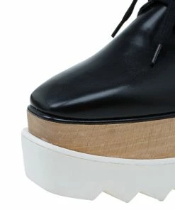 Brand new ✨ Stella McCartney Black Faux Leather Elyse Platform Derby Size 36.5 For 👩 Women 🔔 -Stella McCartney Shop luxury women stella mccartney used shoes p60295 009