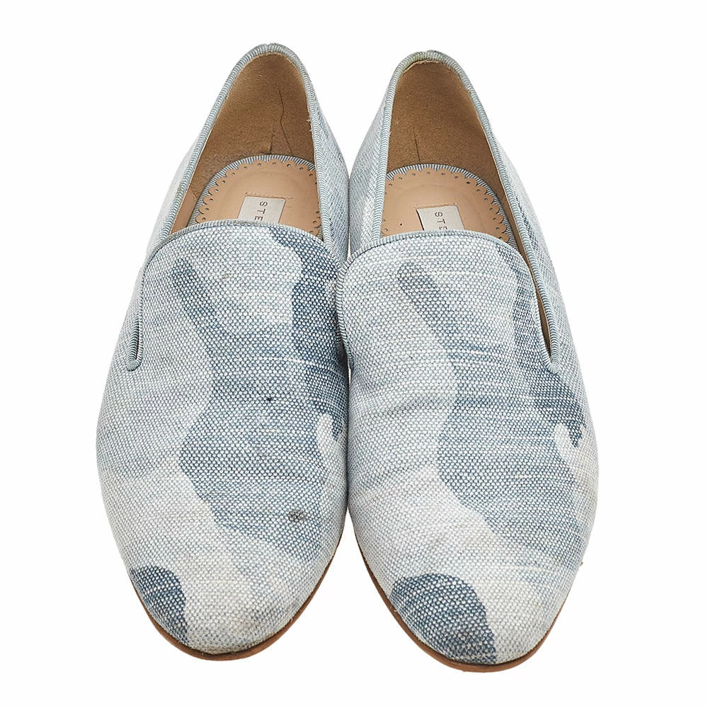 Wholesale ๐ Stella McCartney Blue Camo Print Canvas Smoking Slippers Size 38 For ๐ฉ Women ๐ 5 Wholesale ๐ Stella McCartney Blue Camo Print Canvas Smoking Slippers Size 38 For ๐ฉ Women ๐ - Image 3