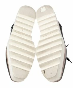 Deals 👍 Stella McCartney Black Faux Patent Leather Elyse Platform 👟 Sneakers Size 38 For 👩 Women 🎉 -Stella McCartney Shop luxury women stella mccartney used shoes p606084 007