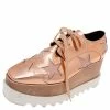 Flash Sale ✔️ Stella McCartney Rose Gold Faux Leather Elyse Star 👟 Sneakers Size 37 For 👩 Women 🔥