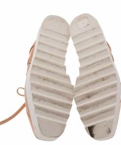 Flash Sale ✔️ Stella McCartney Rose Gold Faux Leather Elyse Star 👟 Sneakers Size 37 For 👩 Women 🔥 -Stella McCartney Shop luxury women stella mccartney used shoes p608018 006