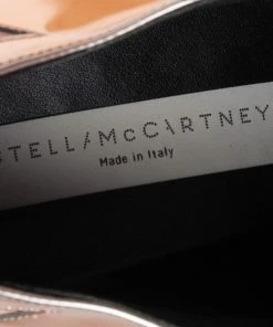 Cheap 💯 Stella McCartney Rose Gold Faux Patent And Leather Elyse Star Platform Lace Up 👟 Sneakers Size 36 For 👩 Women 😉 -Stella McCartney Shop luxury women stella mccartney used shoes p608800 008