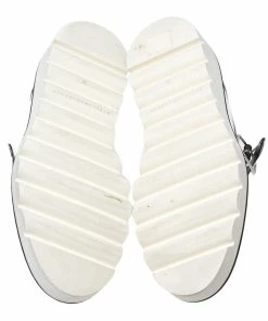 Cheapest 🌟 Stella McCartney Silver Faux Leather Odette Buckle Loafers Size 36 For 👩 Women 🎁 -Stella McCartney Shop luxury women stella mccartney used shoes p608823 002