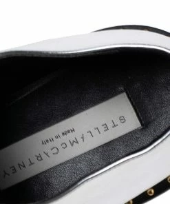 Cheapest 🌟 Stella McCartney Silver Faux Leather Odette Buckle Loafers Size 36 For 👩 Women 🎁 -Stella McCartney Shop luxury women stella mccartney used shoes p608823 003