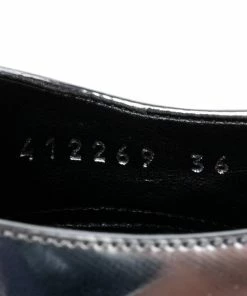 Cheapest 🌟 Stella McCartney Silver Faux Leather Odette Buckle Loafers Size 36 For 👩 Women 🎁 -Stella McCartney Shop luxury women stella mccartney used shoes p608823 010