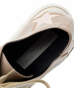 Flash Sale 🛒 Stella McCartney Beige Faux Leather Elyse Star Platform Lace Up Derby Size 37.5 For 👩 Women 🛒 -Stella McCartney Shop luxury women stella mccartney used shoes p610216 005