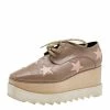 Flash Sale 🛒 Stella McCartney Beige Faux Leather Elyse Star Platform Lace Up Derby Size 37.5 For 👩 Women 🛒 -Stella McCartney Shop luxury women stella mccartney used shoes p610216 006