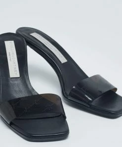 Budget ⭐ Stella McCartney Black PVC Slide 🩴 Sandals Size 35 For 👩 Women 👍 -Stella McCartney Shop luxury women stella mccartney used shoes p621521 001