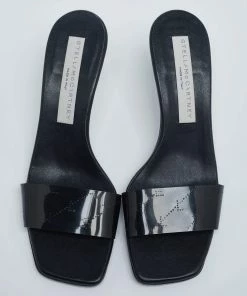 Budget ⭐ Stella McCartney Black PVC Slide 🩴 Sandals Size 35 For 👩 Women 👍 -Stella McCartney Shop luxury women stella mccartney used shoes p621521 010