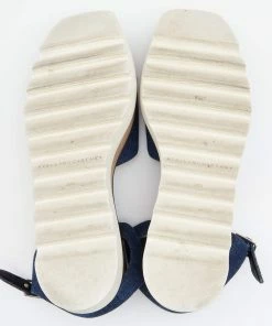 Cheapest 👏 Stella McCartney Blue Denim Elyse Platform Ankle Strap 🩴 Sandals Size 39.5 For 👩 Women 🤩 -Stella McCartney Shop luxury women stella mccartney used shoes p621837 008