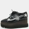 Promo 👏 Stella McCartney Black Faux Leather Elyse Star 👟 Sneakers Size 38 For 👩 Women ⭐