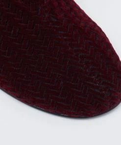 Coupon 🧨 Stella McCartney Burgundy Woven Velvet Block Heel Ankle Heel 🥾 Boots Size 40 For 👩 Women 🔔 -Stella McCartney Shop luxury women stella mccartney used shoes p625241 008