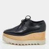 Promo ✨ Stella McCartney Black Faux Leather Elyse Platform Derby 👟 Sneakers Size 36 For 👩 Women ⌛ -Stella McCartney Shop luxury women stella mccartney used shoes p633919 001