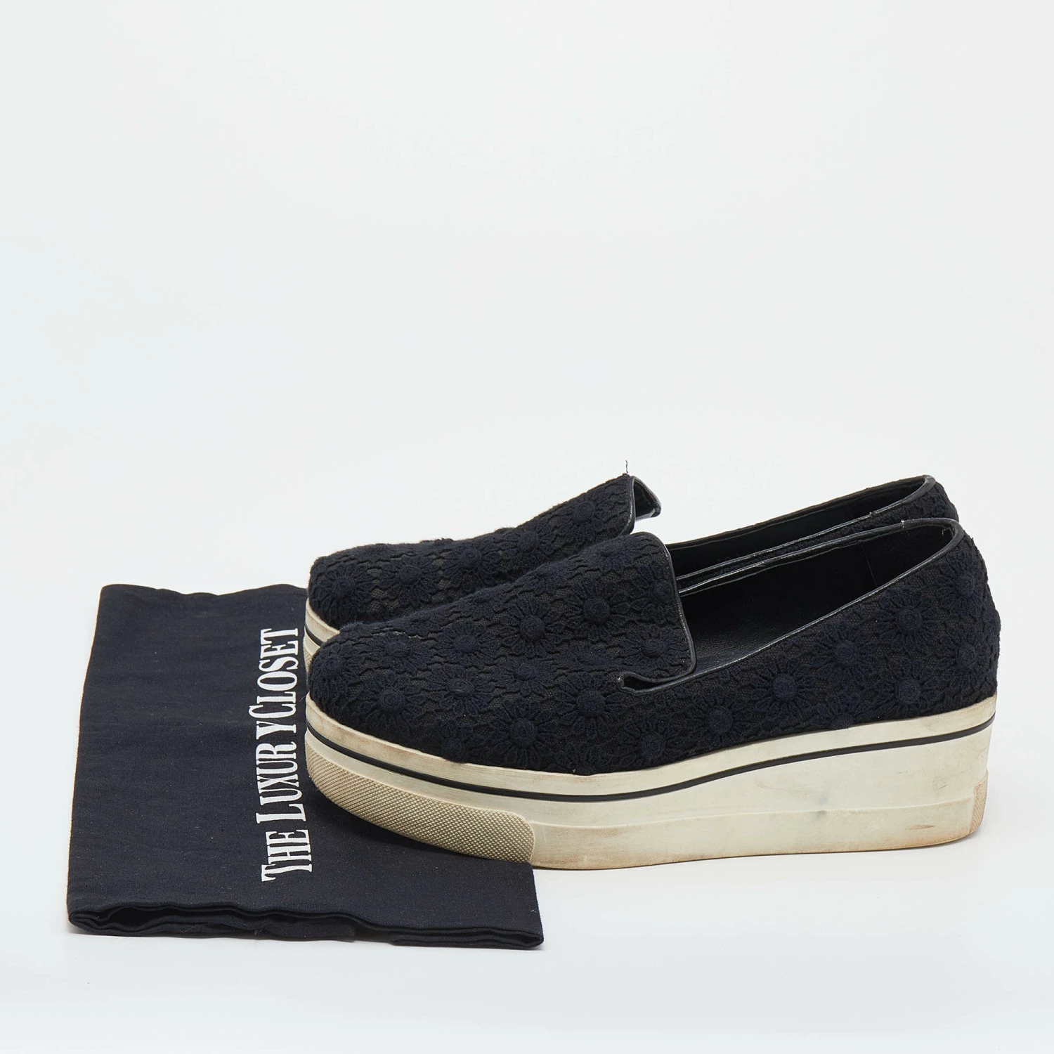 Wholesale ๐งจ Stella McCartney Black Crochet And Canvas Platform Slip On ๐ Sneakers Size 38 For ๐ฉ Women ๐ 11 Wholesale ๐งจ Stella McCartney Black Crochet And Canvas Platform Slip On ๐ Sneakers Size 38 For ๐ฉ Women ๐ - Image 9