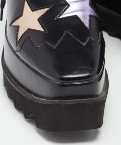 Discount 🤩 Stella McCartney Black Faux Leather Elyse Star Platform Lace Up 👟 Sneakers Size 37 For 👩 Women ⭐ 19 Discount 🤩 Stella McCartney Black Faux Leather Elyse Star Platform Lace Up 👟 Sneakers Size 37 For 👩 Women ⭐ -Stella McCartney Shop luxury women stella mccartney used shoes p642133 010