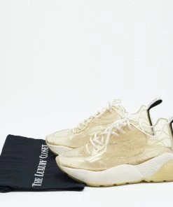 New 😀 Stella McCartney White PVC And Faux Leather Eclypse 👟 Sneakers Size 38 For 👩 Women 🤩 -Stella McCartney Shop luxury women stella mccartney used shoes p647960 005