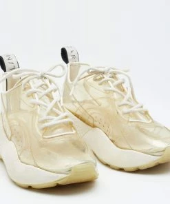 New 😀 Stella McCartney White PVC And Faux Leather Eclypse 👟 Sneakers Size 38 For 👩 Women 🤩 -Stella McCartney Shop luxury women stella mccartney used shoes p647960 008