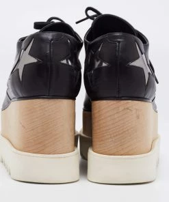 Coupon 🔥 Stella McCartney Black Faux Leather Elyse Star Platform Derby Size 36 For 👩 Women 😀 -Stella McCartney Shop luxury women stella mccartney used shoes p649871 008
