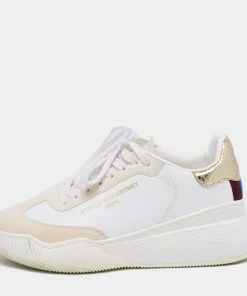 Cheap 🥰 Stella McCartney Tricolor Faux Leather And Faux Suede Loop Raised Low Top 👟 Sneakers Size 36 For 👩 Women 🎁