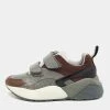 Discount 🌟 Stella McCartney Multicolor Faux Suede/Croc Embossed Leather Eclypse Velcro Strap 👟 Sneakers Size 40 For 👩 Women ⭐