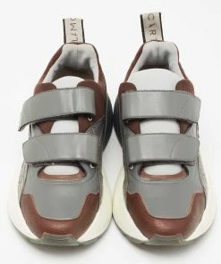 Discount 🌟 Stella McCartney Multicolor Faux Suede/Croc Embossed Leather Eclypse Velcro Strap 👟 Sneakers Size 40 For 👩 Women ⭐ -Stella McCartney Shop luxury women stella mccartney used shoes p656723 006