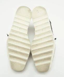 Buy ✔️ Stella McCartney Black/Brown Studded Appliquéd Faux Leather Platform Lace Up Derby Size 39 For 👩 Women 🔔 -Stella McCartney Shop luxury women stella mccartney used shoes p663031 004