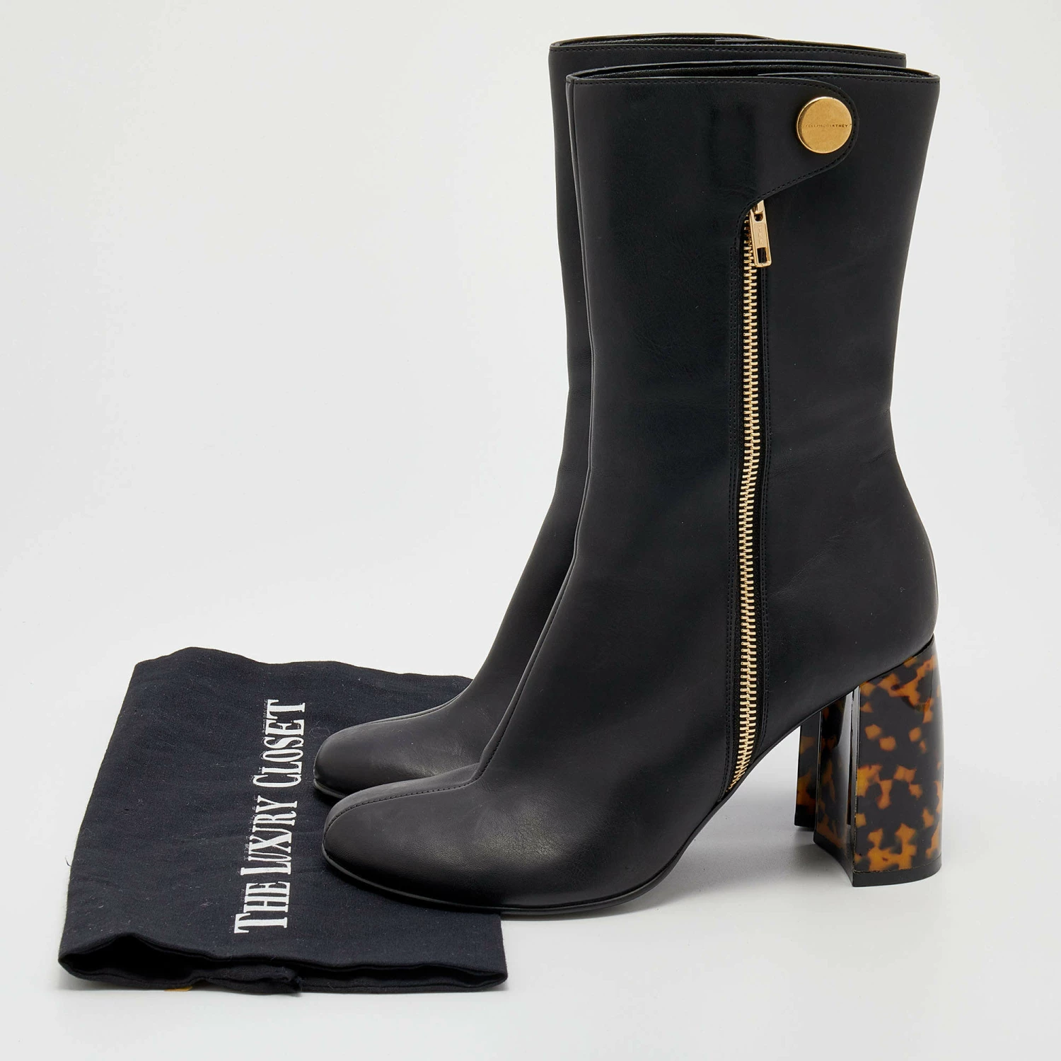 Discount ๐ Stella McCartney Black Faux Leather Tortoise Block Heel "Percy" Ankle ๐ฅพ Boots Size 37 For ๐ฉ Women ๐ 11 Discount ๐ Stella McCartney Black Faux Leather Tortoise Block Heel "Percy" Ankle ๐ฅพ Boots Size 37 For ๐ฉ Women ๐ - Image 9