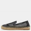 Promo 🤩 Stella McCartney Black Faux Leather And Mesh Sheer Panel Espadrilles Size 38 For 👩 Women 🥰