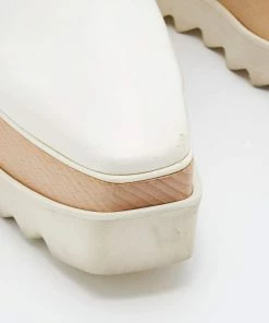 Deals 🌟 Stella McCartney White Faux Leather Elyse Cut Out Platform Lace Up Derby Size 40 For 👩 Women 💯 -Stella McCartney Shop luxury women stella mccartney used shoes p668357 1656654511 006