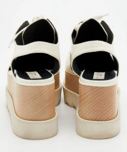 Deals 🌟 Stella McCartney White Faux Leather Elyse Cut Out Platform Lace Up Derby Size 40 For 👩 Women 💯 -Stella McCartney Shop luxury women stella mccartney used shoes p668357 1656654514 007