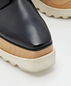 Wholesale 🤩 Stella McCartney Black Faux Leather Elyse Cut Out Platform Lace Up Derby Size 40 For 👩 Women 🤩 -Stella McCartney Shop luxury women stella mccartney used shoes p668381 006