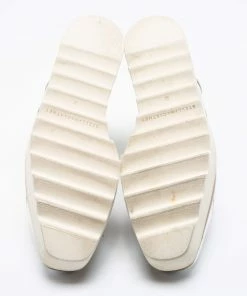 Outlet 🔥 Stella McCartney Silver/White Faux Patent And Faux Leather Elyse Star Platform Lace Up 👟 Sneakers Size 38 For 👩 Women 🔥 -Stella McCartney Shop luxury women stella mccartney used shoes p668862 002