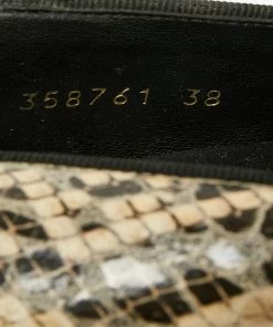 Buy 😀 Stella McCartney Beige/Cream Faux Python Platform Slip On 👟 Sneakers Size 38 For 👩 Women ⭐ -Stella McCartney Shop luxury women stella mccartney used shoes p669153 004