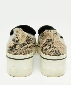 Buy 😀 Stella McCartney Beige/Cream Faux Python Platform Slip On 👟 Sneakers Size 38 For 👩 Women ⭐ -Stella McCartney Shop luxury women stella mccartney used shoes p669153 006