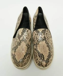 Buy 😀 Stella McCartney Beige/Cream Faux Python Platform Slip On 👟 Sneakers Size 38 For 👩 Women ⭐ -Stella McCartney Shop luxury women stella mccartney used shoes p669153 008