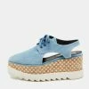 Budget 🌟 Stella McCartney Blue Cut Out Denim Elyse Platform Derby 👟 Sneakers Size 39 For 👩 Women 🌟 -Stella McCartney Shop luxury women stella mccartney used shoes p670249 003