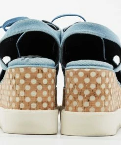 Budget 🌟 Stella McCartney Blue Cut Out Denim Elyse Platform Derby 👟 Sneakers Size 39 For 👩 Women 🌟 -Stella McCartney Shop luxury women stella mccartney used shoes p670249 006