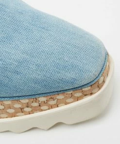 Budget 🌟 Stella McCartney Blue Cut Out Denim Elyse Platform Derby 👟 Sneakers Size 39 For 👩 Women 🌟 -Stella McCartney Shop luxury women stella mccartney used shoes p670249 008