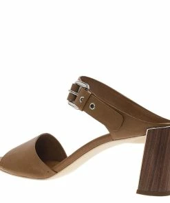 Brand new ✨ Stella McCartney Brown Faux Leather Buckle Mules Size 40.5 For 👩 Women 😀 -Stella McCartney Shop luxury women stella mccartney used shoes p67054 0003