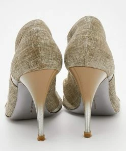 Budget 🥰 Stella McCartney Beige Fabric And Mesh Pointed Toe Pumps Size 38 For 👩 Women 🧨 -Stella McCartney Shop luxury women stella mccartney used shoes p671411 007