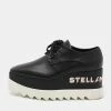 Discount ❤️ Stella McCartney Black Faux Leather Elyse Platform Lace Up Derby Size 36 For 👩 Women 🎁