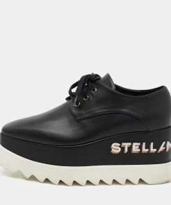 Discount โค๏ธ Stella McCartney Black Faux Leather Elyse Platform Lace Up Derby Size 36 For ๐ฉ Women ๐