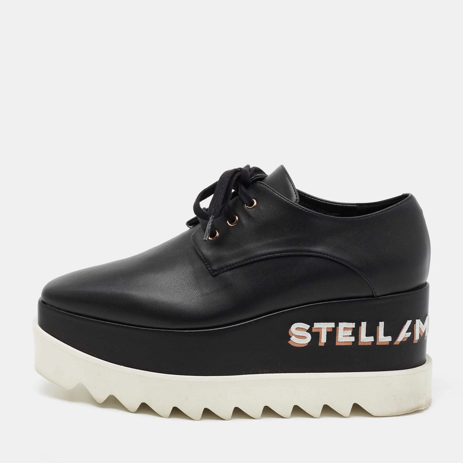 Discount โค๏ธ Stella McCartney Black Faux Leather Elyse Platform Lace Up Derby Size 36 For ๐ฉ Women ๐ 3 Discount โค๏ธ Stella McCartney Black Faux Leather Elyse Platform Lace Up Derby Size 36 For ๐ฉ Women ๐