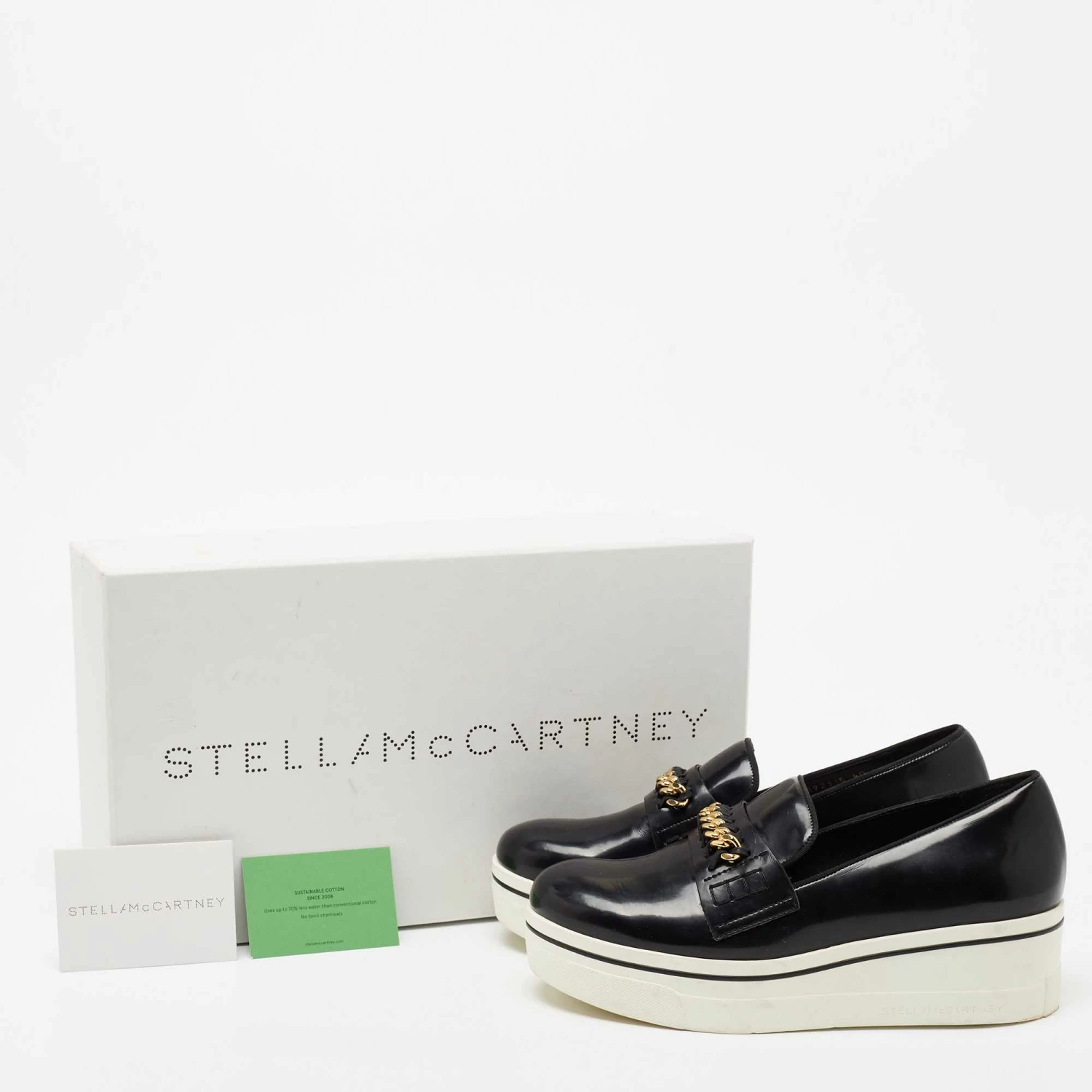 Hot Sale ๐ Stella McCartney Black Faux Leather Chain Link Slip On ๐ Sneakers Size 40 For ๐ฉ Women ๐คฉ 11 Hot Sale ๐ Stella McCartney Black Faux Leather Chain Link Slip On ๐ Sneakers Size 40 For ๐ฉ Women ๐คฉ - Image 9