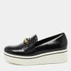 Hot Sale 👏 Stella McCartney Black Faux Leather Chain Link Slip On 👟 Sneakers Size 40 For 👩 Women 🤩 -Stella McCartney Shop luxury women stella mccartney used shoes p677887 003
