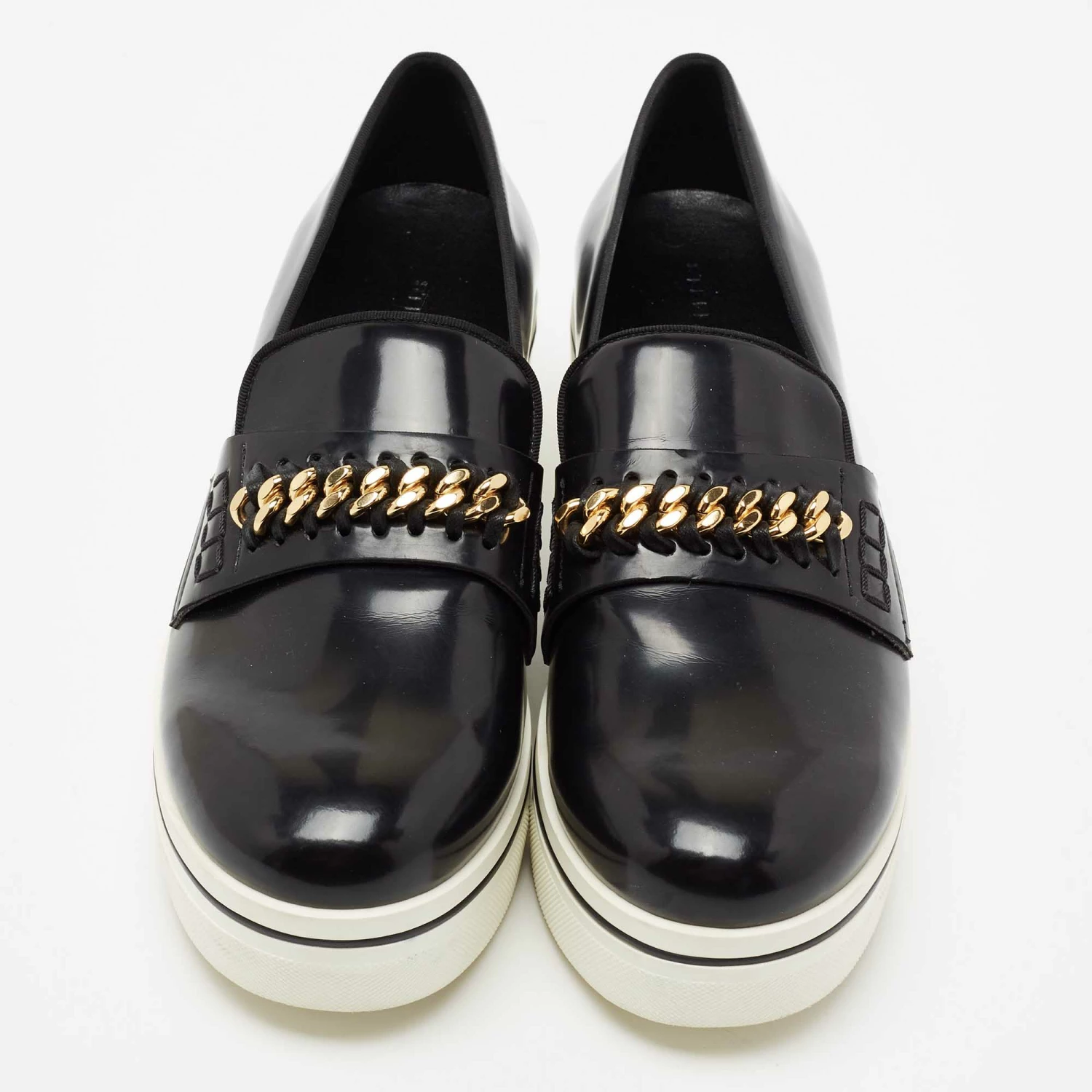 Hot Sale ๐ Stella McCartney Black Faux Leather Chain Link Slip On ๐ Sneakers Size 40 For ๐ฉ Women ๐คฉ 5 Hot Sale ๐ Stella McCartney Black Faux Leather Chain Link Slip On ๐ Sneakers Size 40 For ๐ฉ Women ๐คฉ - Image 3