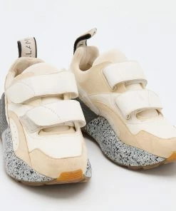 Best reviews of 🎉 Stella McCartney Cream/White Faux Suede And Faux Leather Eclypse Velcro Strap 👟 Sneakers Size 35 For 👩 Women 🔥 -Stella McCartney Shop luxury women stella mccartney used shoes p683348 005