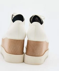 Deals 👍 Stella McCartney White Faux Leather Elyse Platform Derby Size 39 For 👩 Women 💯 -Stella McCartney Shop luxury women stella mccartney used shoes p683937 007