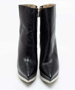 Flash Sale 🔥 Stella McCartney Black Leather Ankle 🥾 Boots Size 41 For 👩 Women 🔥 -Stella McCartney Shop luxury women stella mccartney used shoes p685911 007