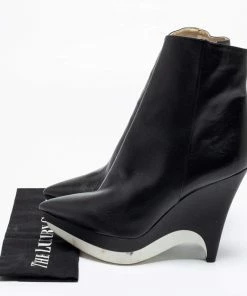 Flash Sale 🔥 Stella McCartney Black Leather Ankle 🥾 Boots Size 41 For 👩 Women 🔥 -Stella McCartney Shop luxury women stella mccartney used shoes p685911 009